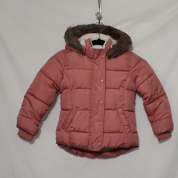 Old Navy Frost-Free Faux-Fur Lined Hooded Puffer Jacket for Girls - Size XS - Picture 2 of 8